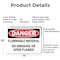 Signmission Flammable Material No Smoking Or Open Flames Danger Sign, Aluminum, 14in W x 10in L, 2PK OS-2PACK-DS-A-1014-L-19370 - alternate 4